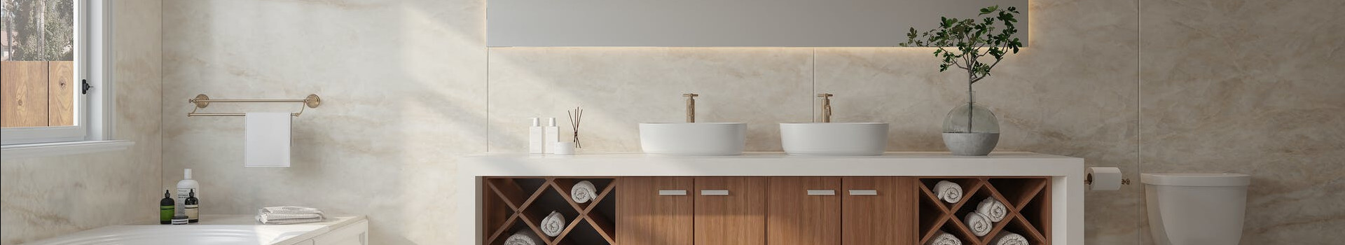 Dekton Arga-bänkskiva från stenskivor.se i ett ljust utomhuskök