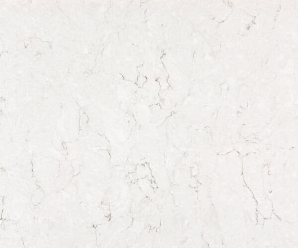 Närbild av Silestone Snowy Ibiza kvartsbänkskiva från stenskivor.se